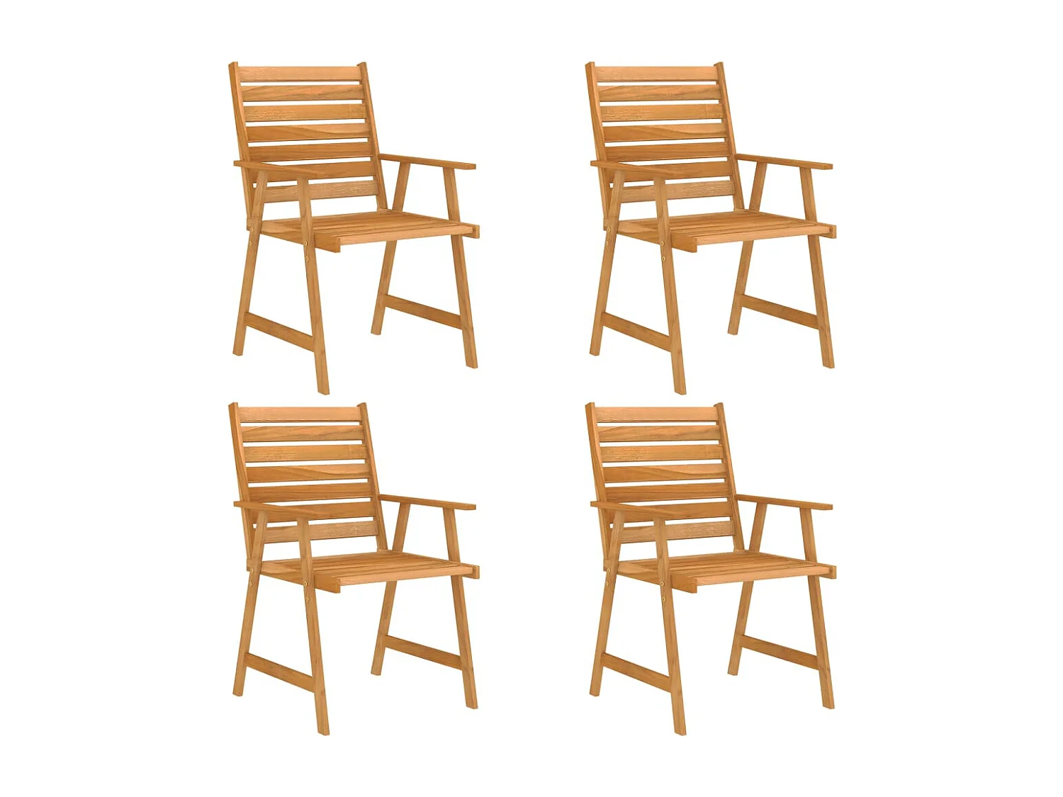 Ensemble à manger de jardin 5 pcs Bois d'acacia solide