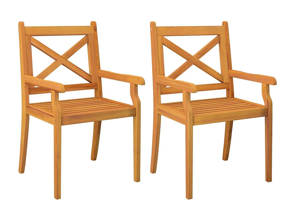Set Mobili da Pranzo per Giardino 3 pz Legno Massello di Acacia