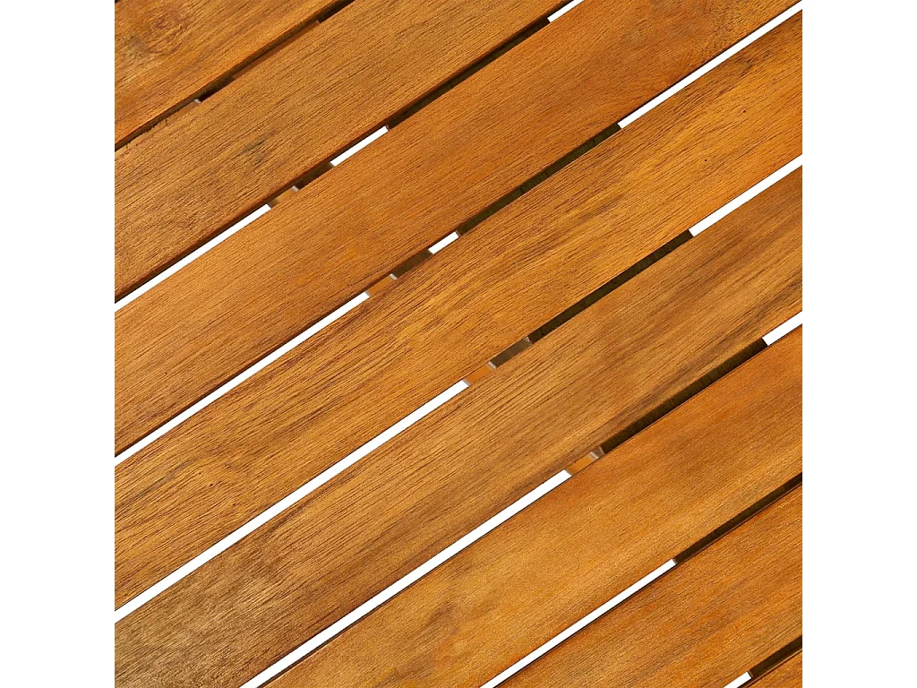 Juego comedor de jardín 7 pzas madera maciza acacia 180x90x75cm