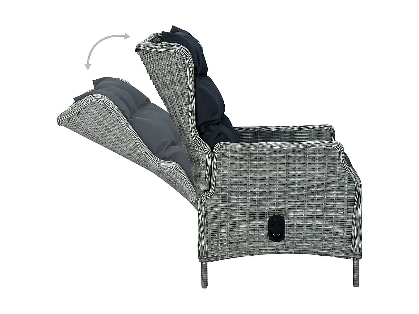 Set Mobili da Pranzo per Giardino 5 pz Grigio Chiaro