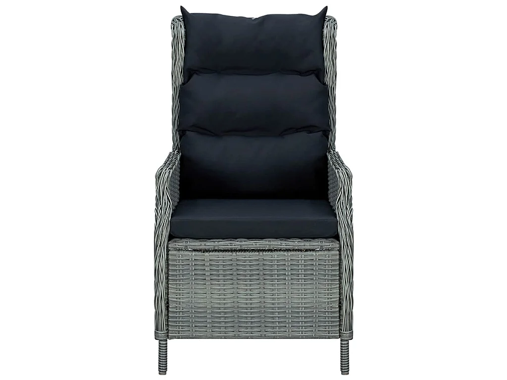Ensemble à manger de jardin 5 pcs Gris clair