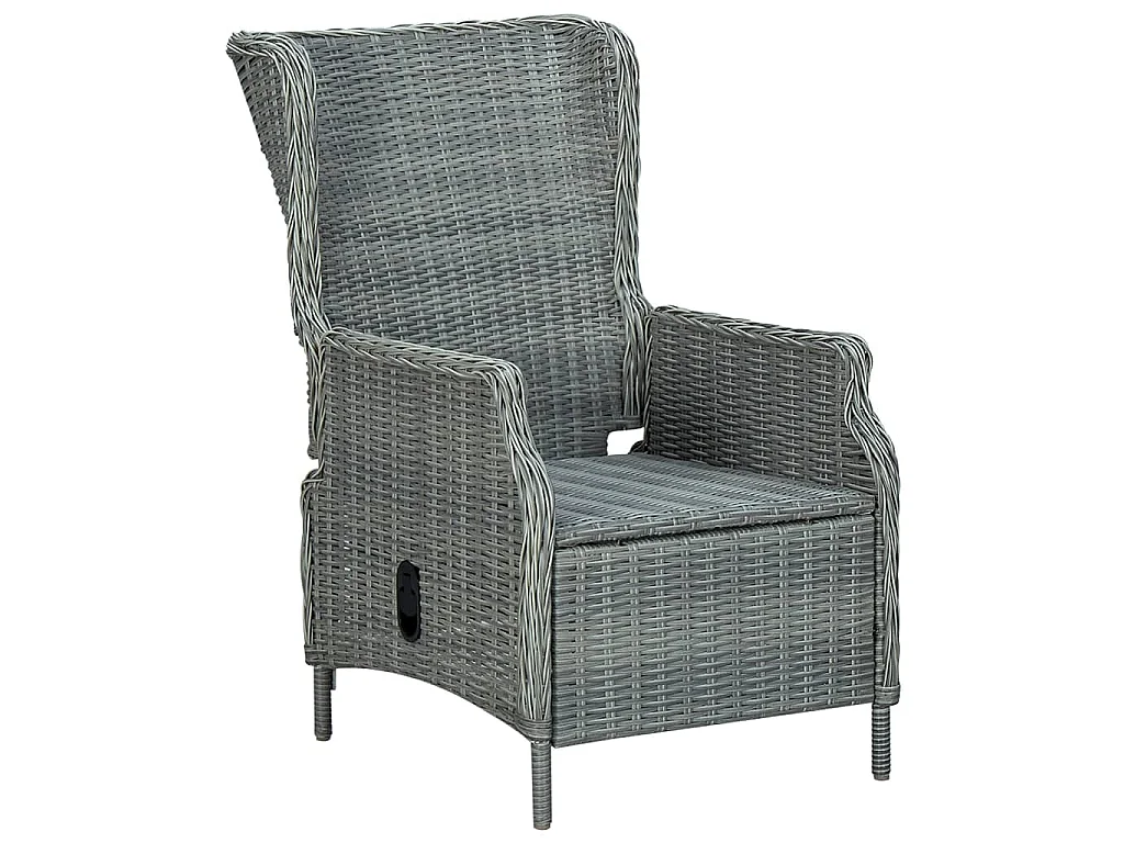 Ensemble à manger de jardin 5 pcs Gris clair