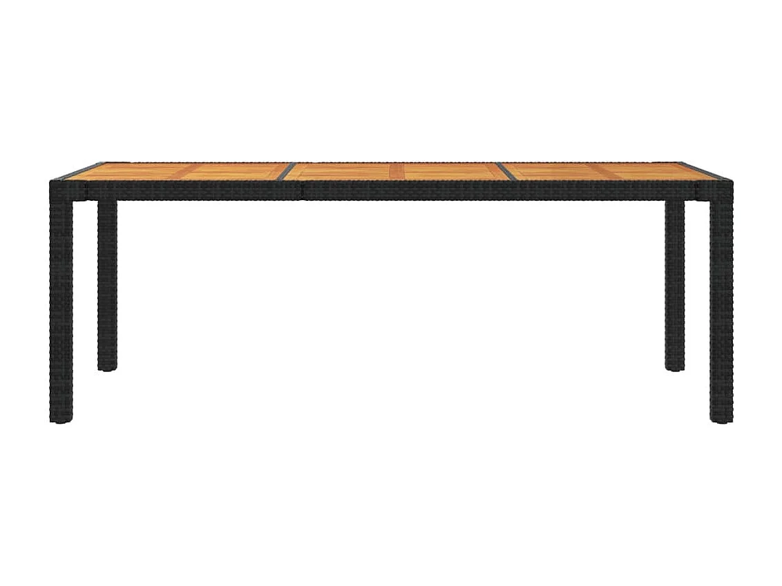 Set da Pranzo da Giardino 7 pz con Cuscini in Polyrattan Nero