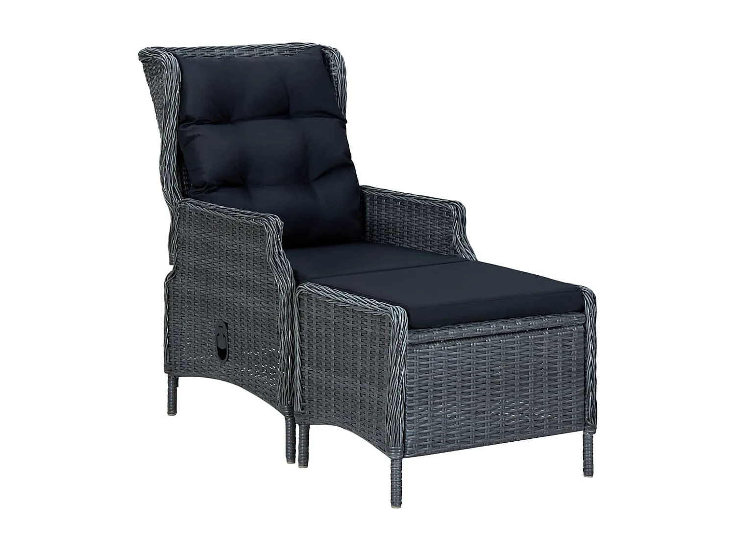 Ensemble à manger de jardin 5 pcs Gris foncé