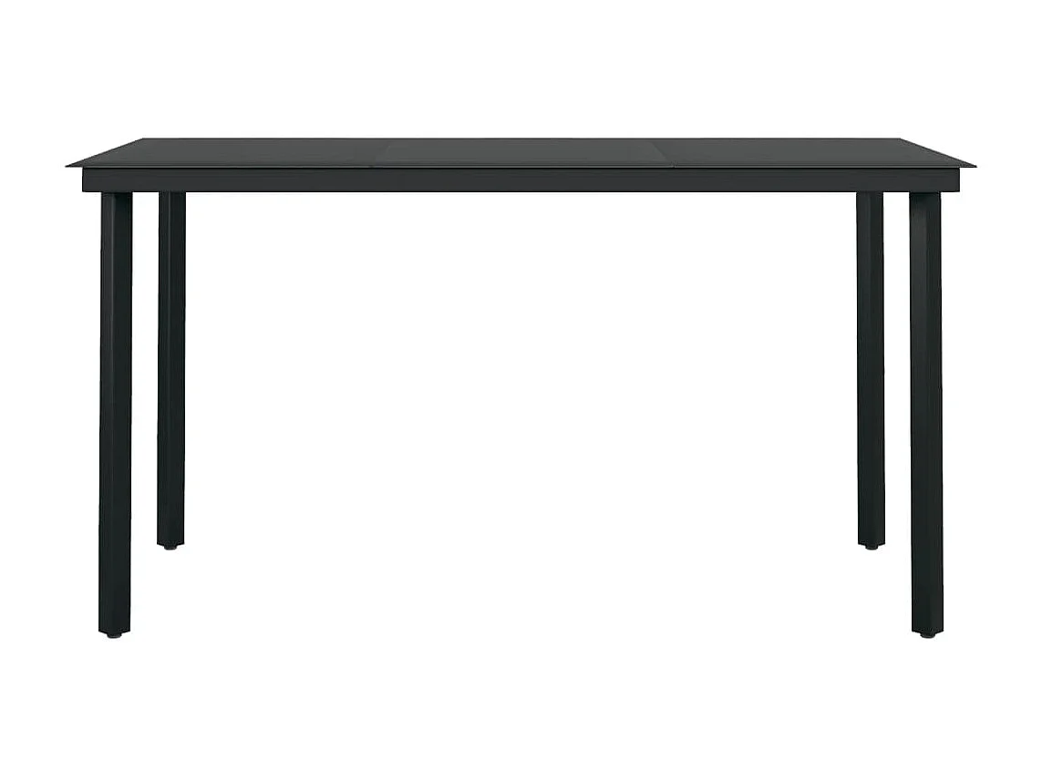 Ensemble à manger de jardin 7 pcs Noir