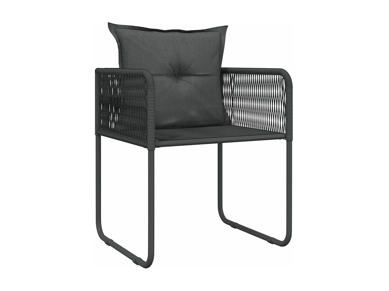 Ensemble à manger de jardin 7 pcs Noir