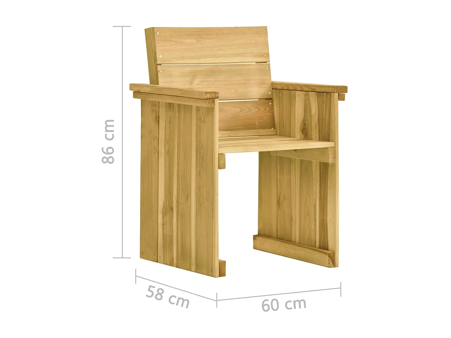 Ensemble à manger de jardin 7 pcs avec coussins pin imprégné