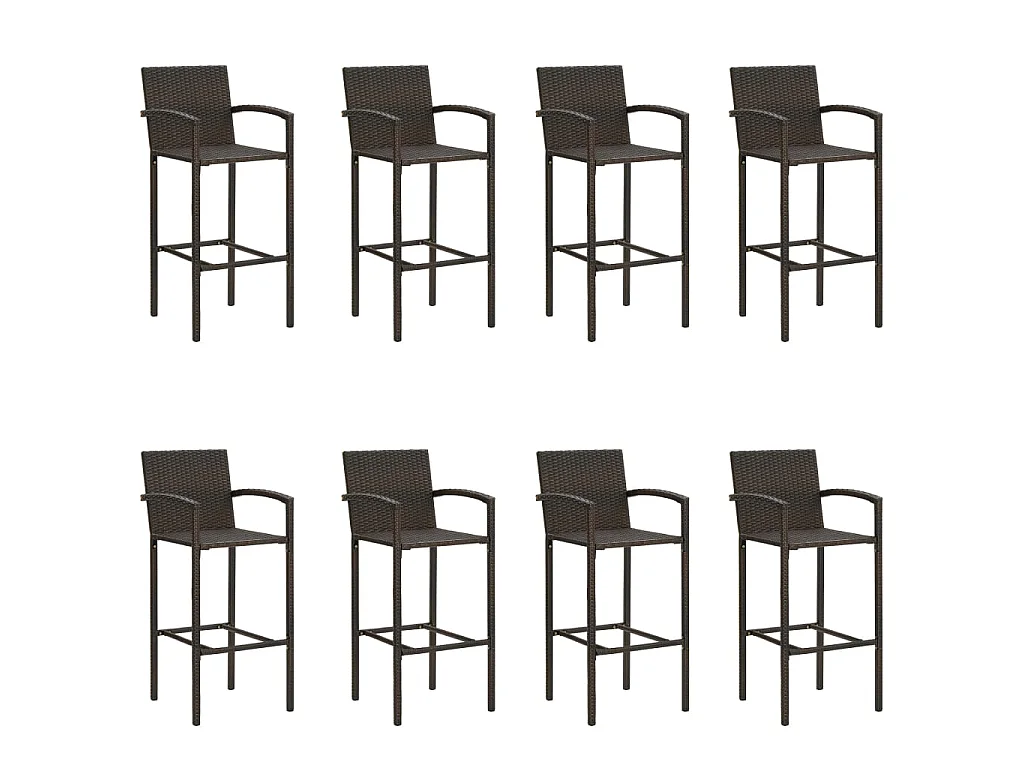 Set Bar da Giardino 9 pz Marrone