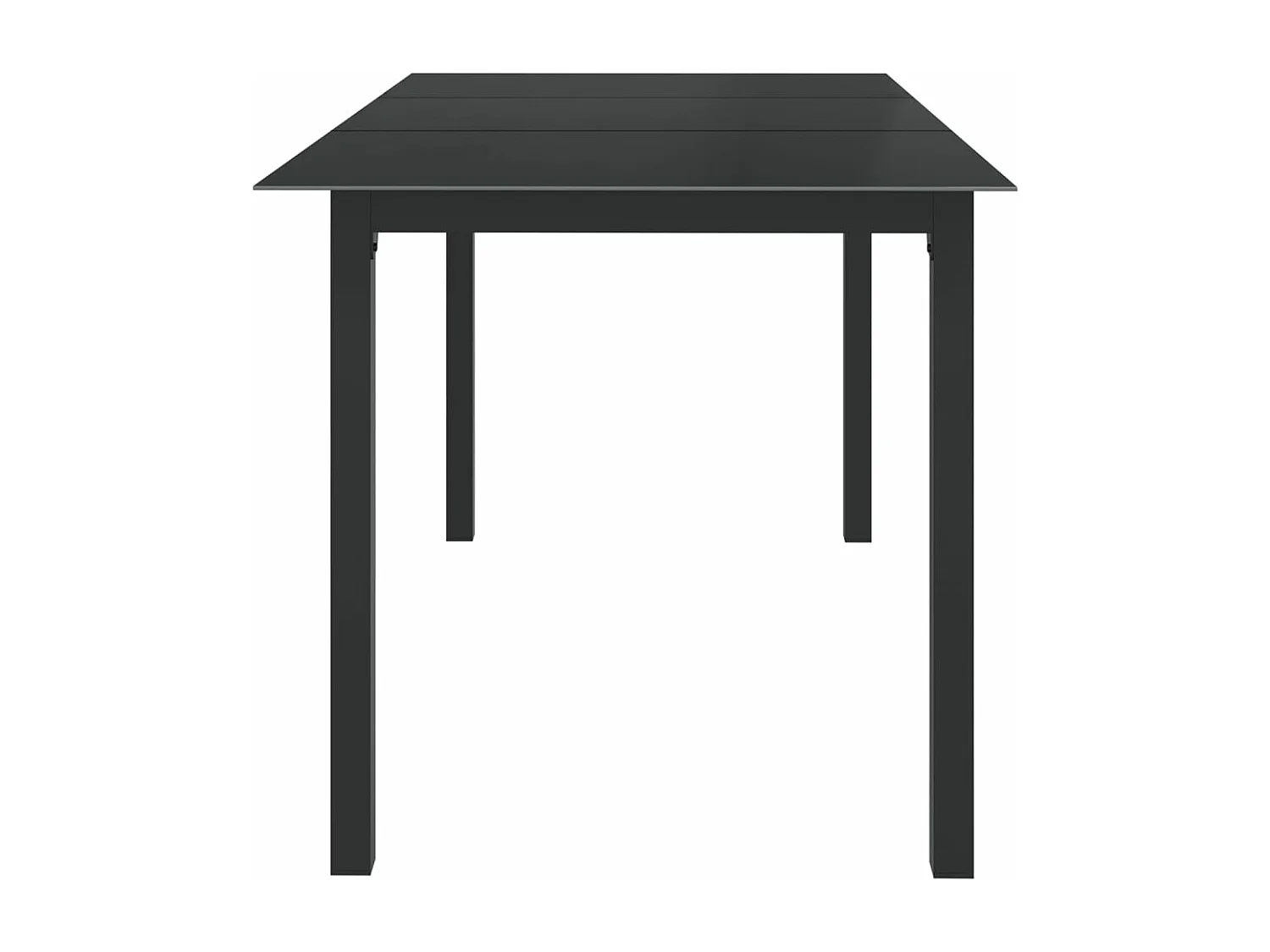 7 pcs conjunto de jantar para jardim alumínio antracite