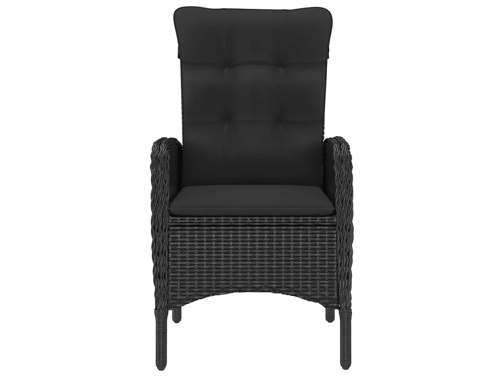 Set Mobili da Pranzo per Giardino 5 pz Nero