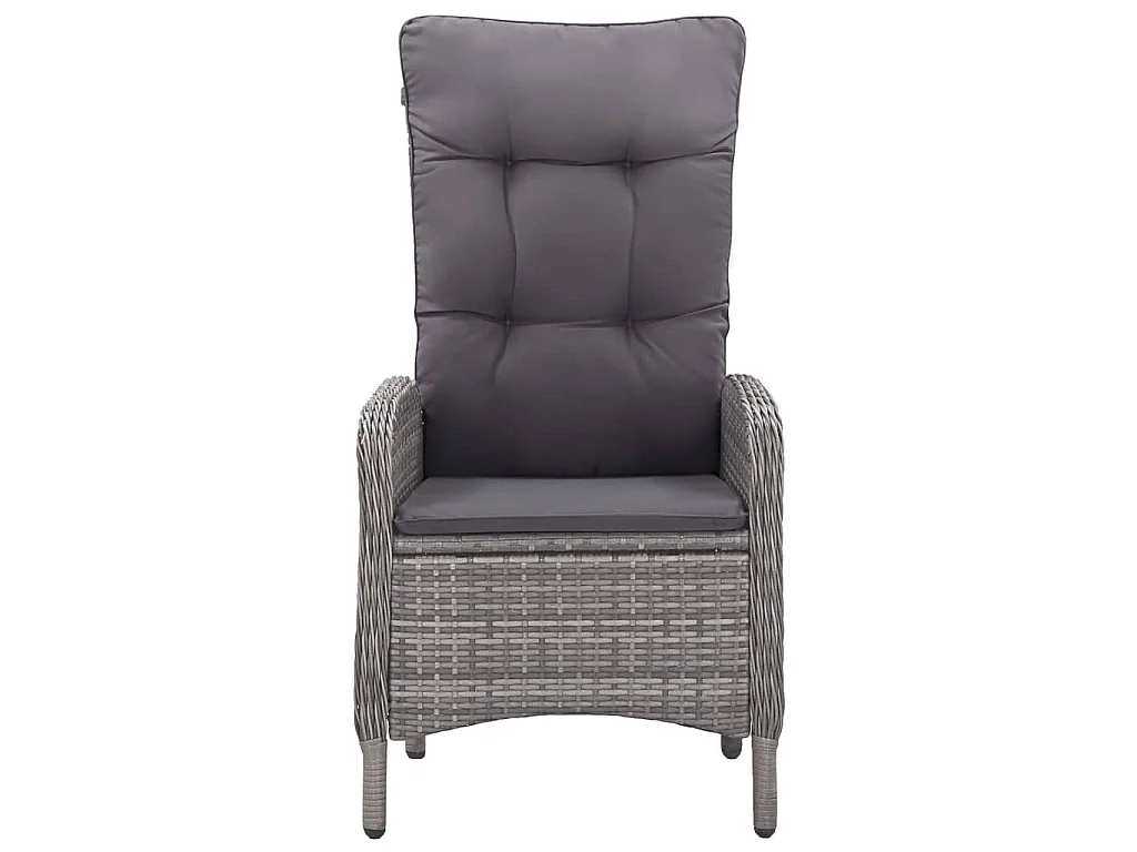 Ensemble à manger de jardin 5 pcs Gris