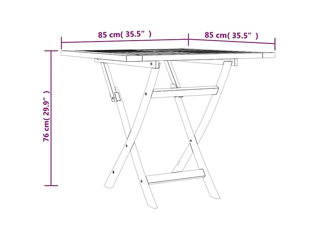 Ensemble à manger de jardin 5 pcs Bois de teck massif