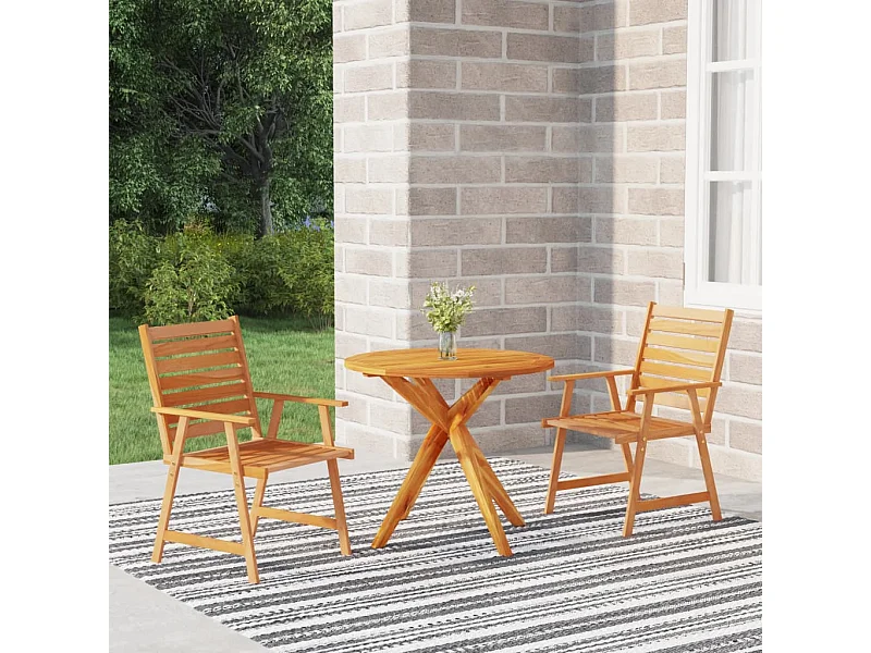 3-delige Tuinset massief acaciahout