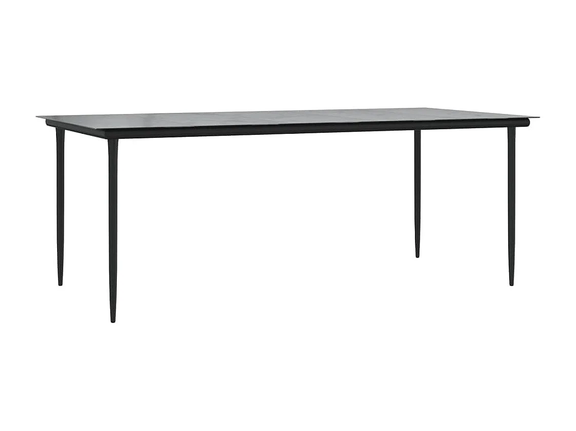 Set Pranzo da Giardino 9 pz con Cuscini in Polyrattan e Acciaio