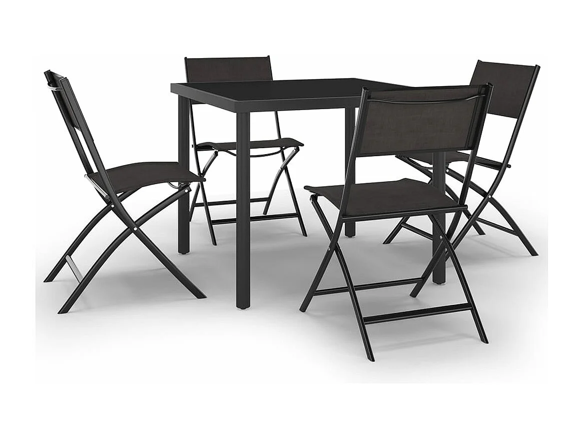 5-tlg. Garten-Essgruppe Stahl