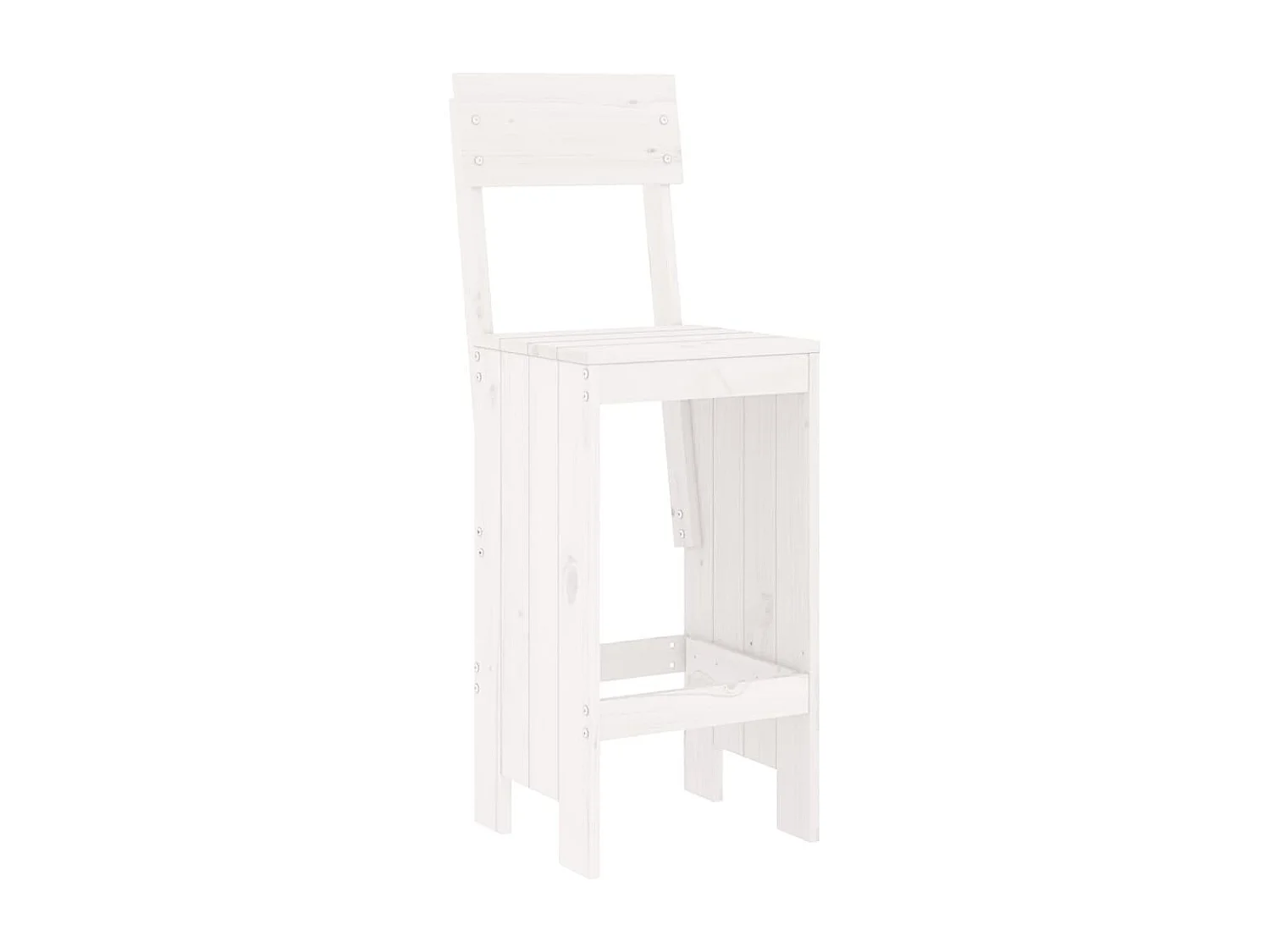 Ensemble de bar de jardin 5 pcs blanc bois massif de pin