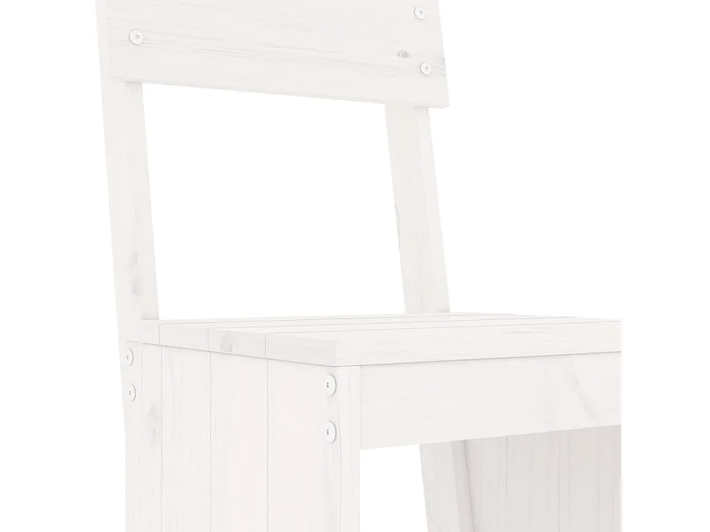 Ensemble de bar de jardin 5 pcs blanc bois massif de pin