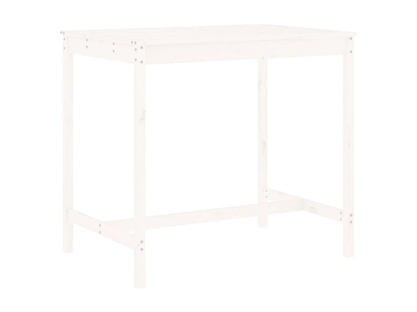 Ensemble de bar de jardin 5 pcs blanc bois massif de pin