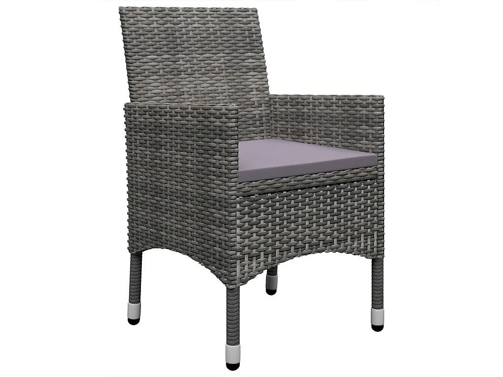 Set Mobili da Pranzo per Giardino 5 pz Grigio