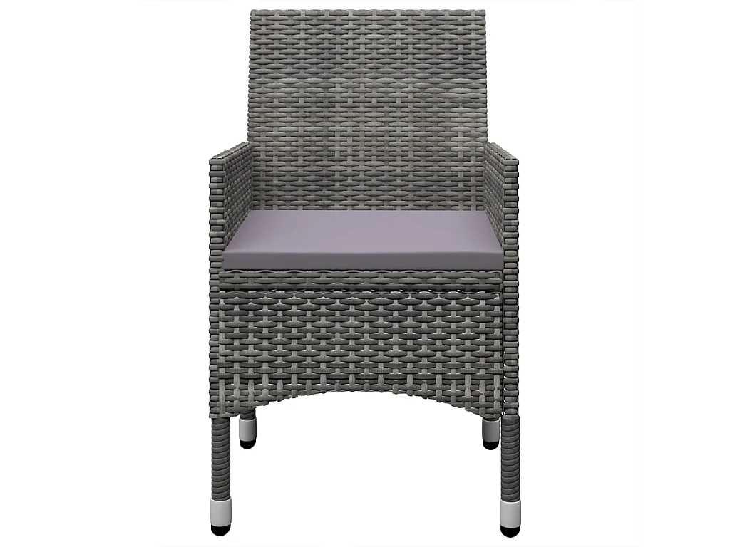 Set Mobili da Pranzo per Giardino 5 pz Grigio