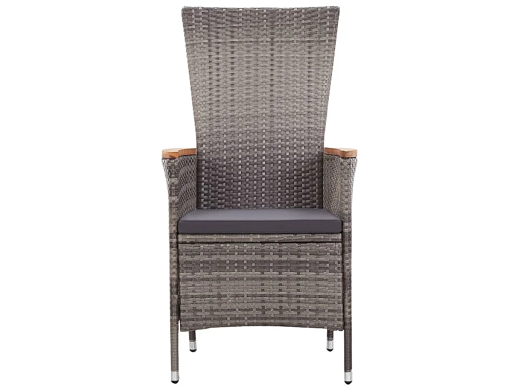 Ensemble à manger de jardin 5 pcs Gris