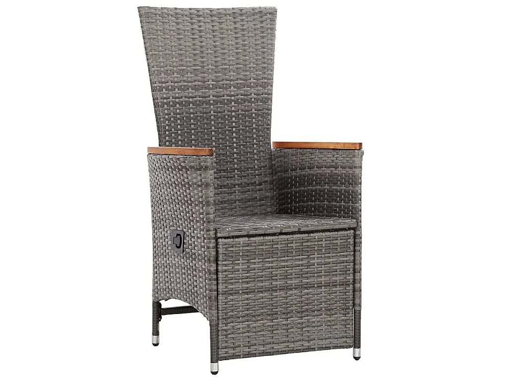 Ensemble à manger de jardin 5 pcs Gris
