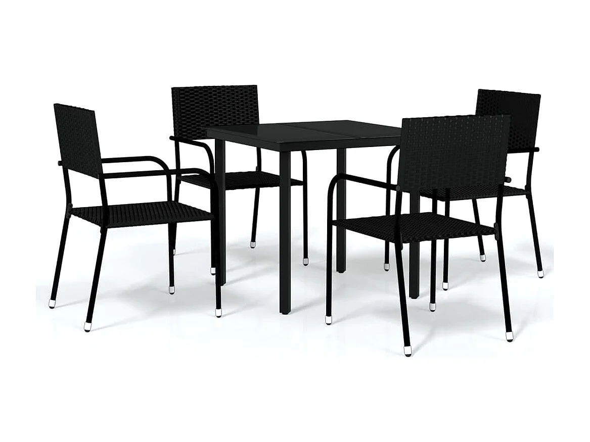 5-delige Tuinset zwart