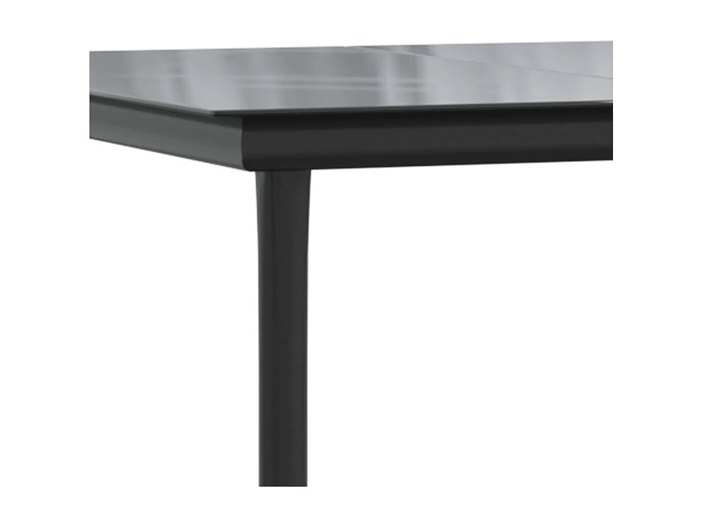 Set da Pranzo da Giardino 5 pz Nero in Acciaio e Textilene