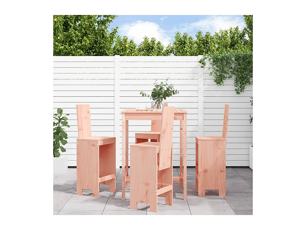 Ensemble de bar de jardin 5 pcs bois massif de Douglas