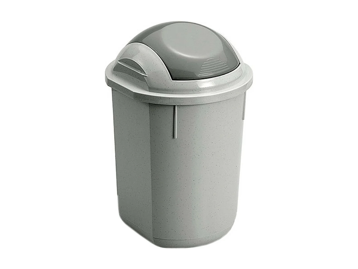 Papelera Redonda con Tapa Gris 40 Litros 7house