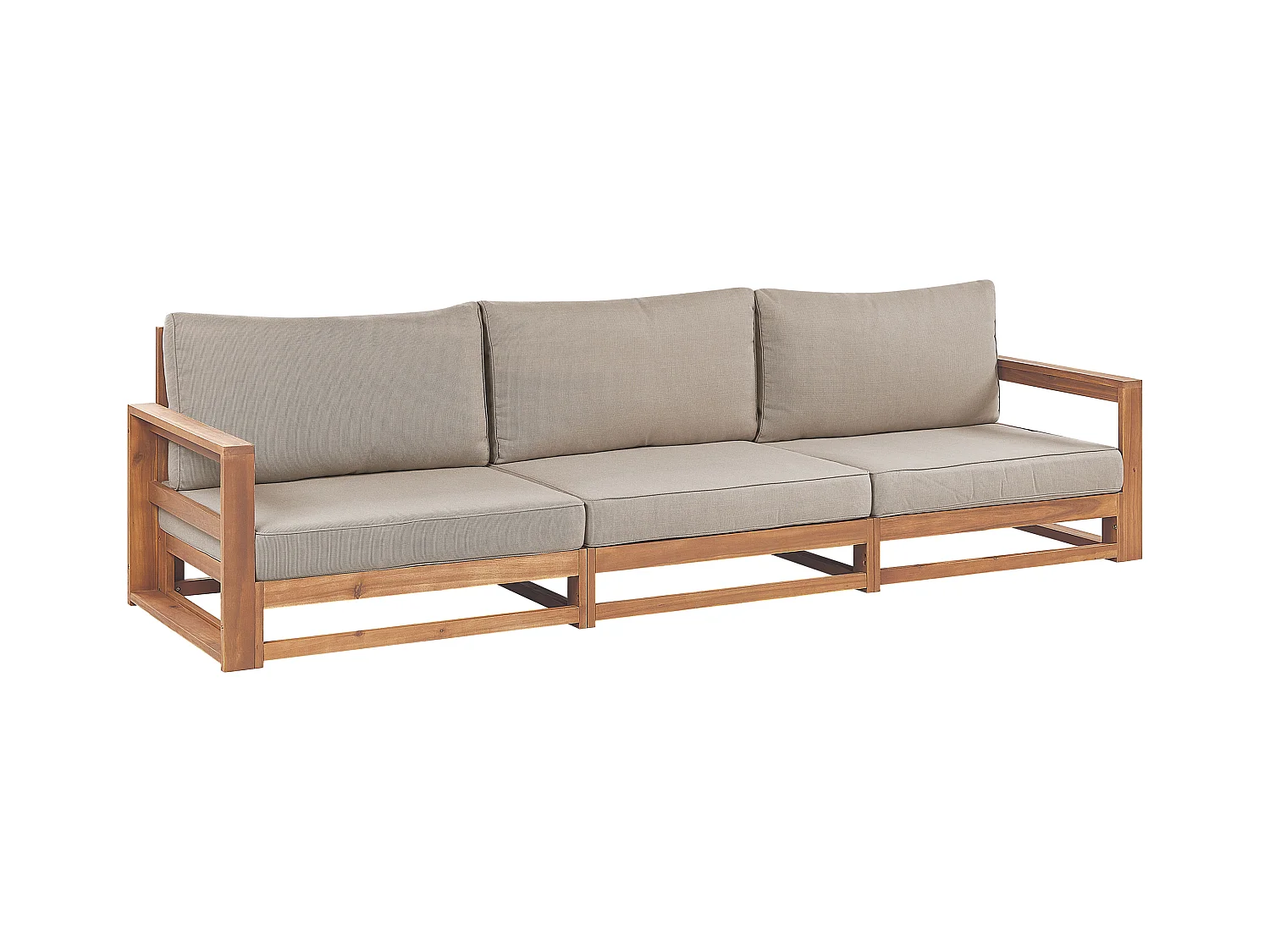 Canapé de jardin 3 places TIMOR Bois d'acacia certifié Marron clair