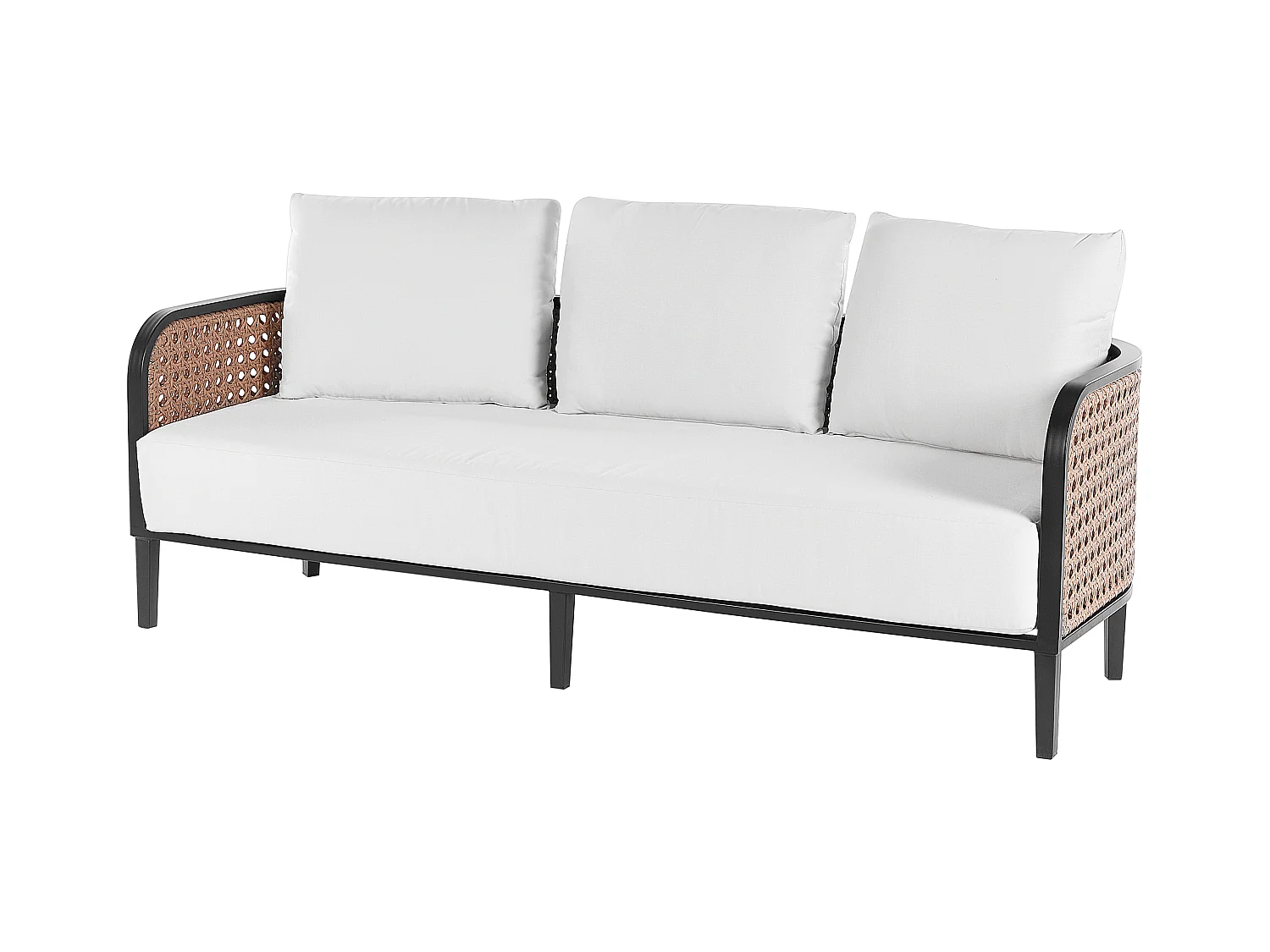 Zestaw ogrodowy ze stolikiem dla 3 osób MONTEFALCO Metal Biały