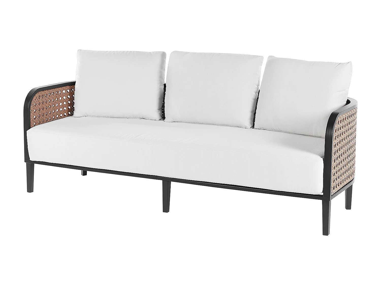 Loungeset met tafel 3-zitter MONTEFALCO Metaal Wit