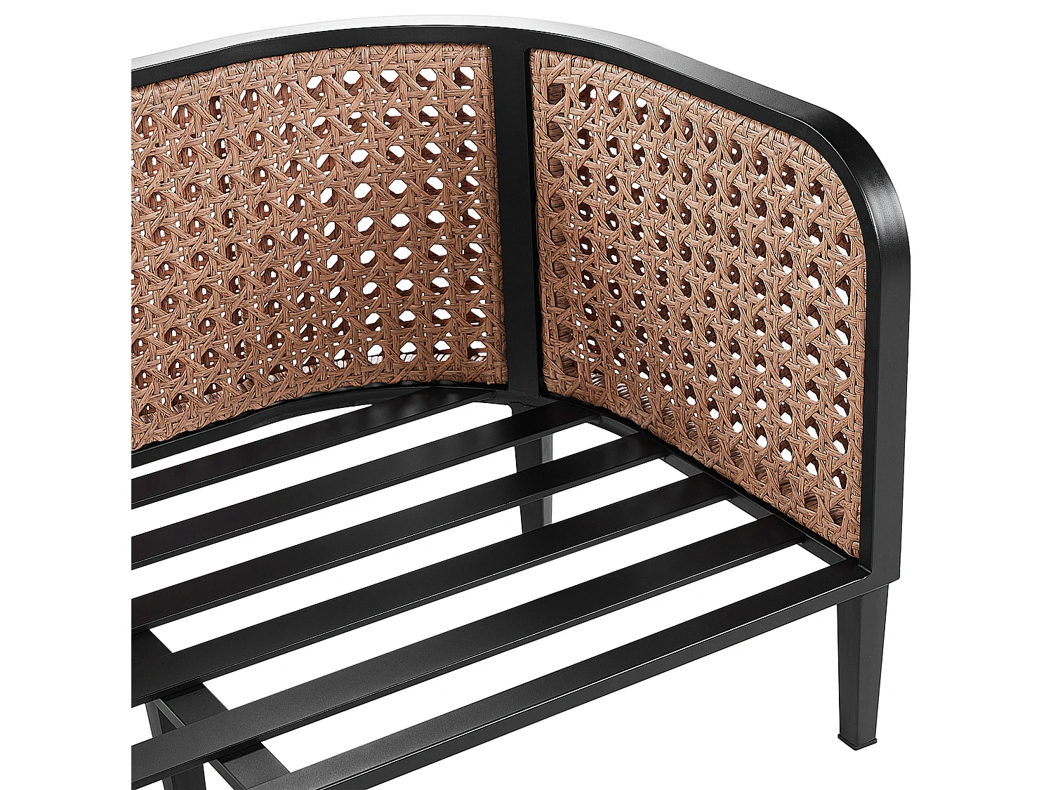 Lounge Set mit Tisch 3-Sitzer MONTEFALCO Metall Weiss