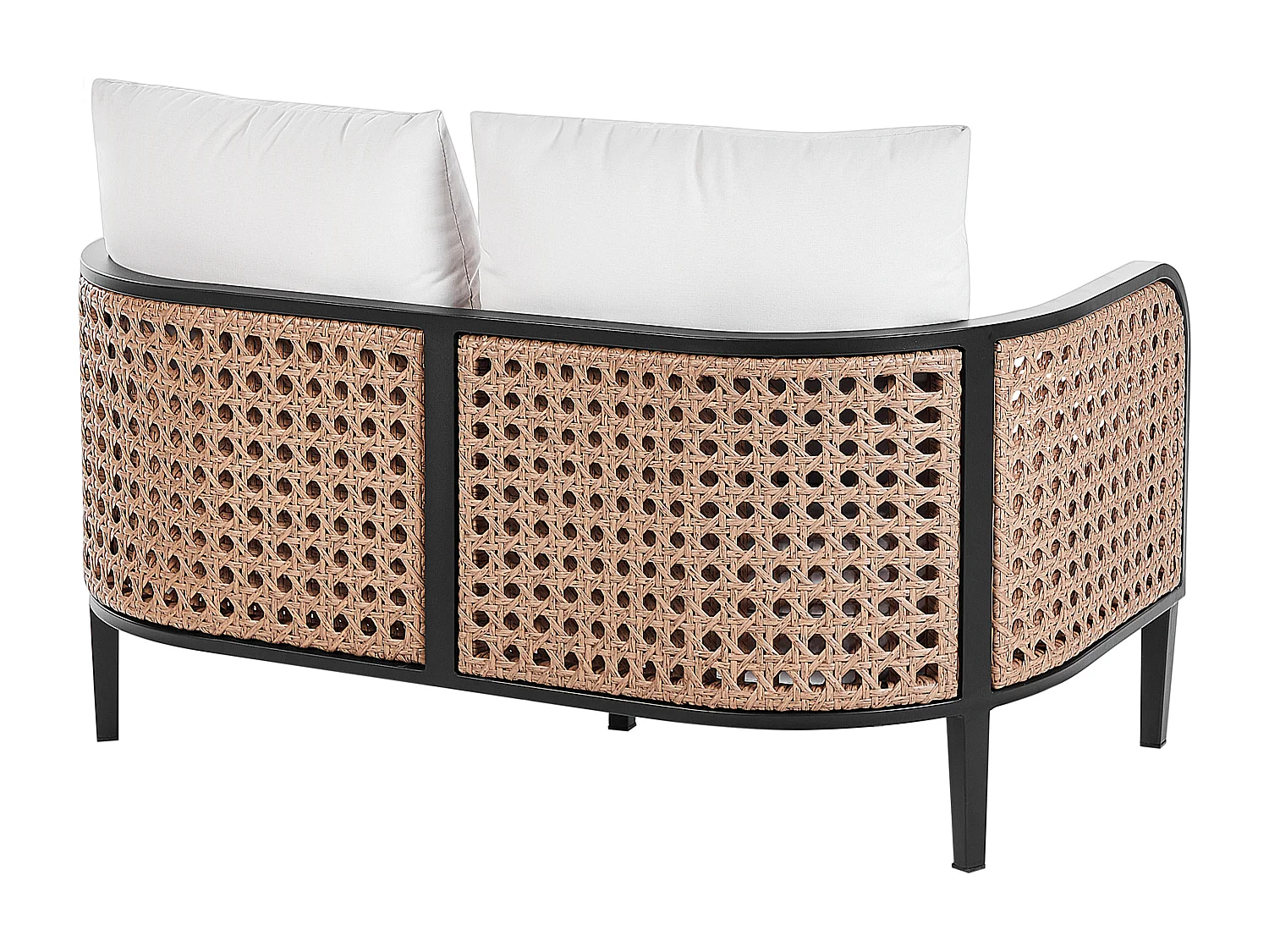 Ensemble de salon de jardin avec table 2 places MONTEFALCO Métal Blanc