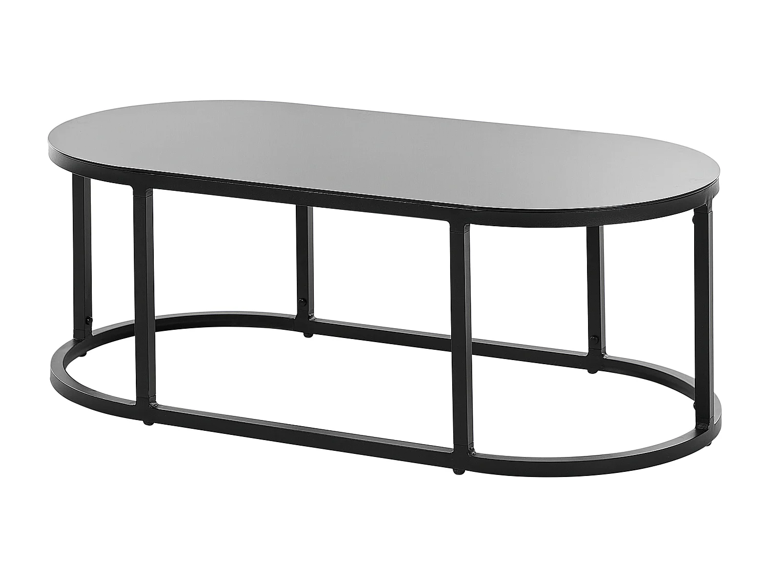 Ensemble de salon de jardin avec table 2 places MONTEFALCO Métal Blanc