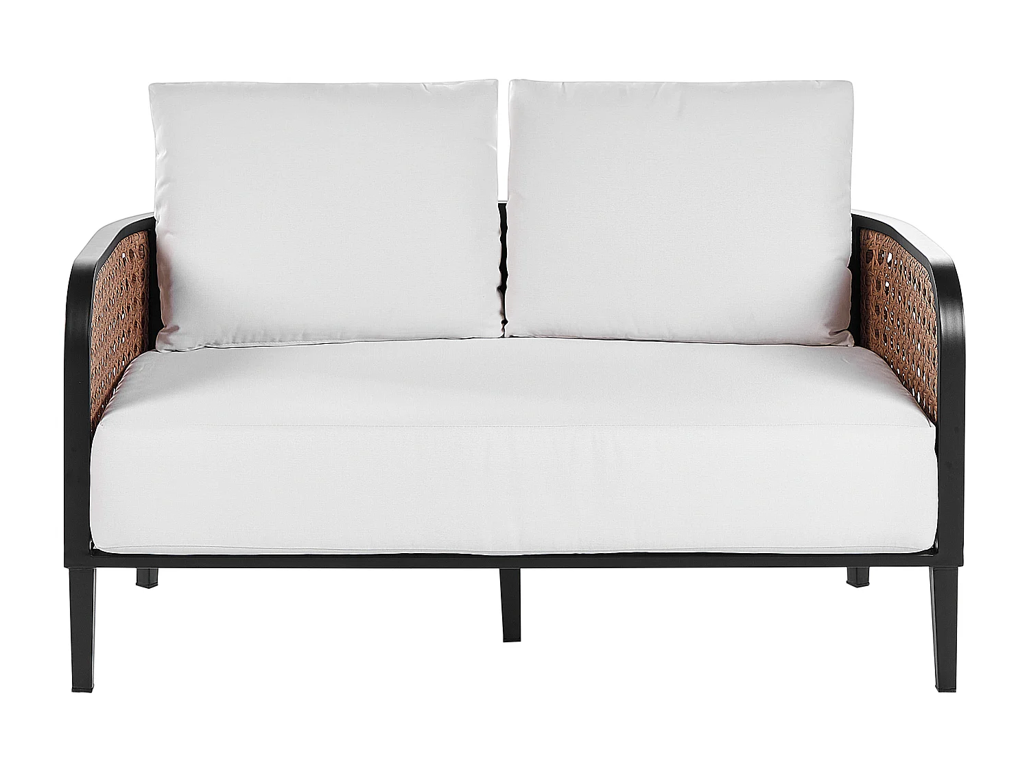 Zestaw ogrodowy ze stolikiem dla 2 osób MONTEFALCO Metal Biały