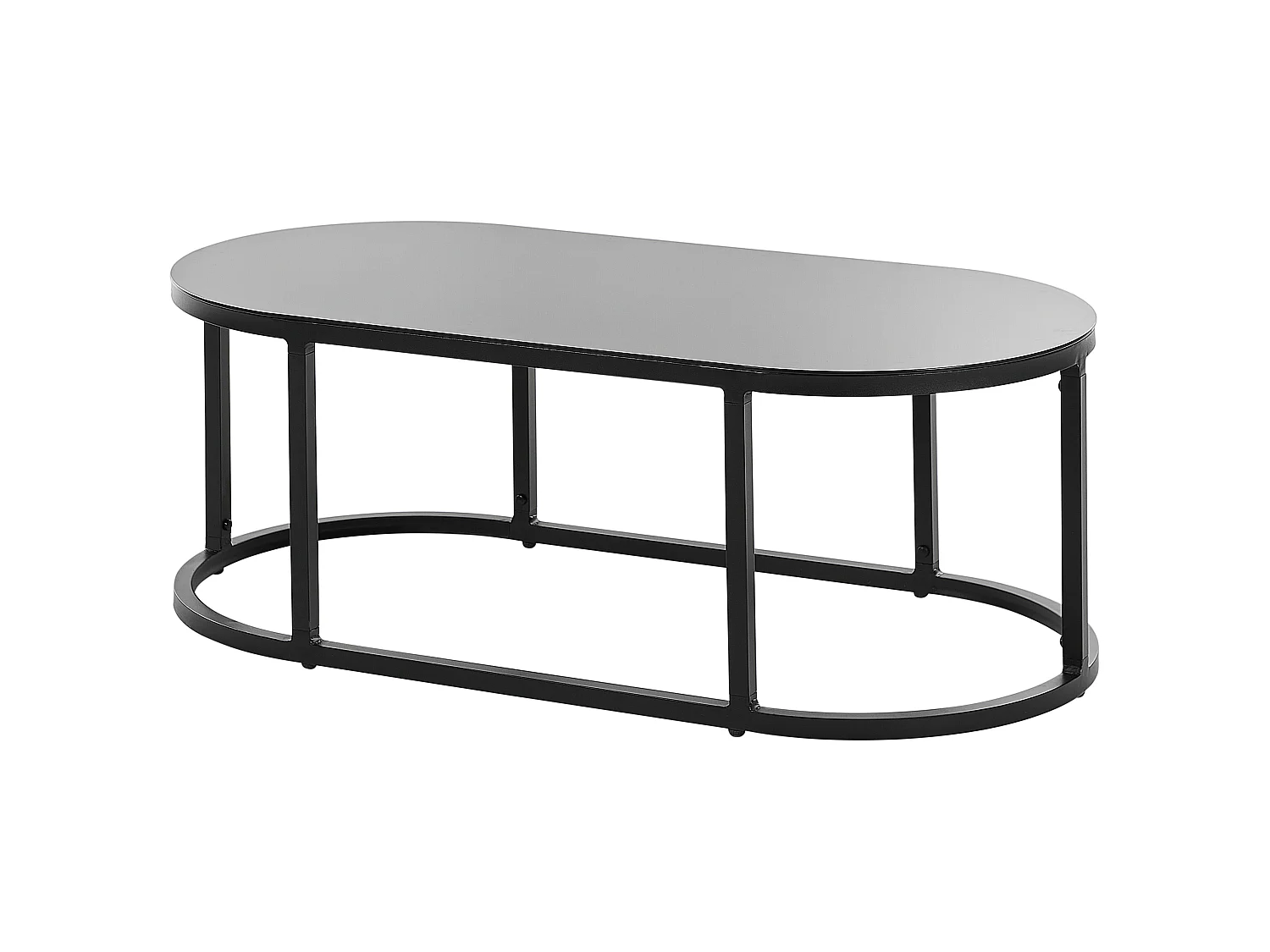 Ensemble de salon de jardin avec table 2 places MONTEFALCO Métal Blanc