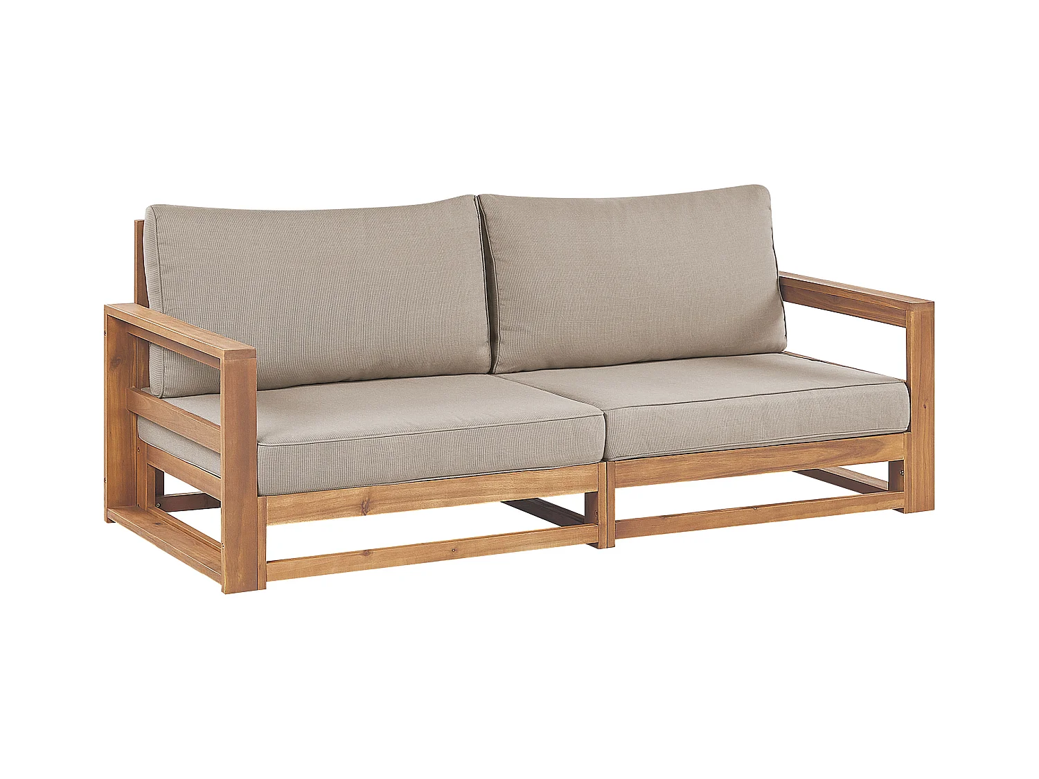 Canapé de jardin 2 places TIMOR Bois d'acacia certifié Marron clair