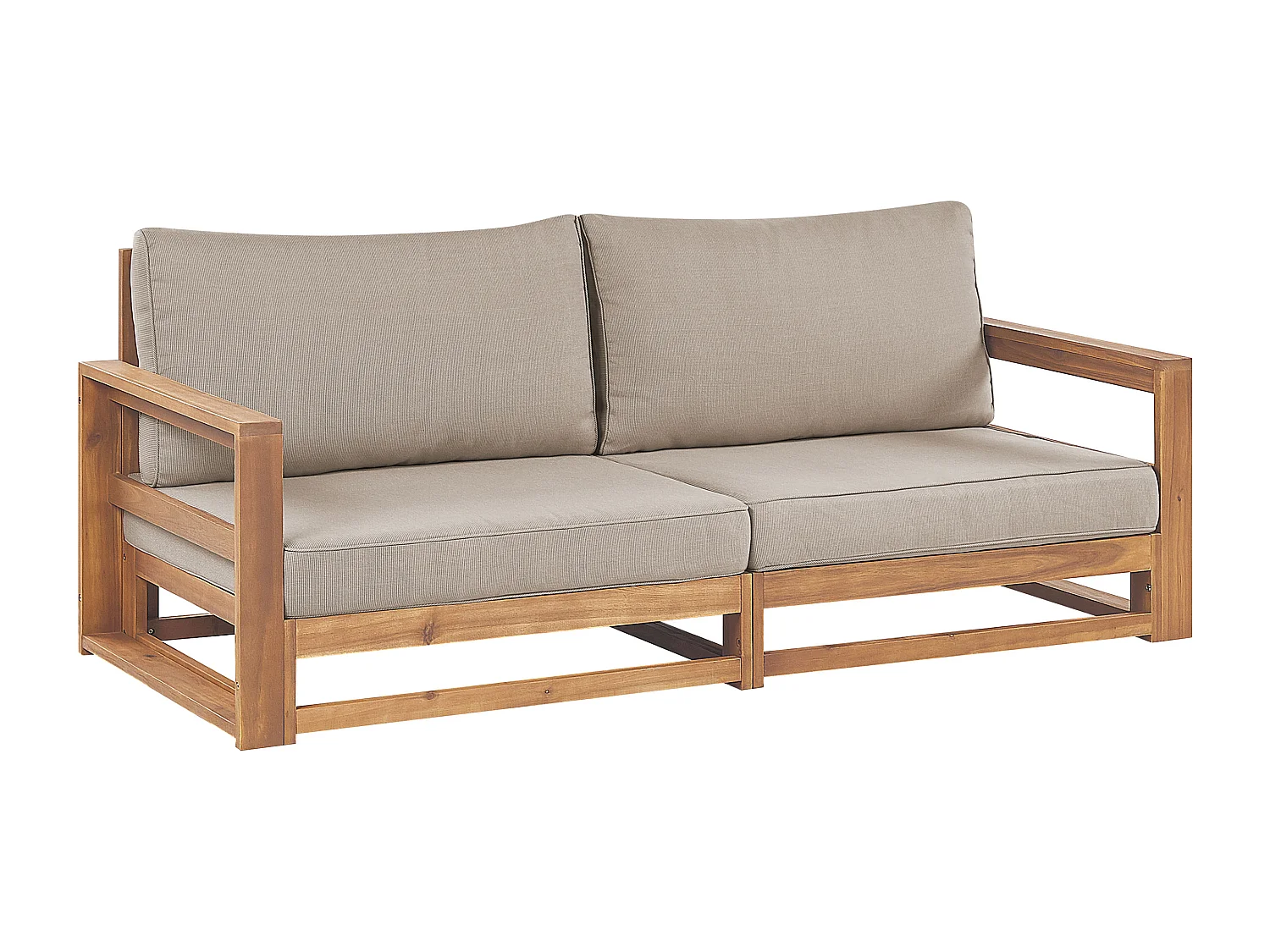 Canapé de jardin 2 places TIMOR Bois d\'acacia certifié Marron clair