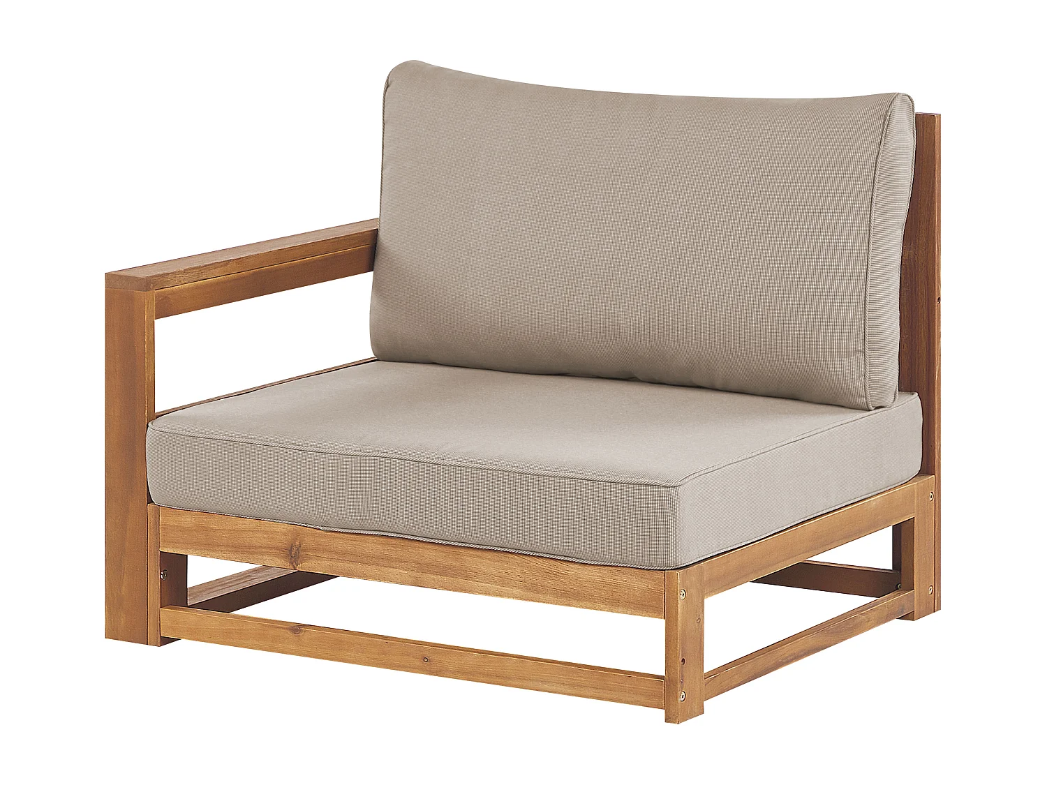 Gartensofa Zertifiziertes Akazienholz heller Holzfarbton 2-Sitzer Auflagen taupe Timor II