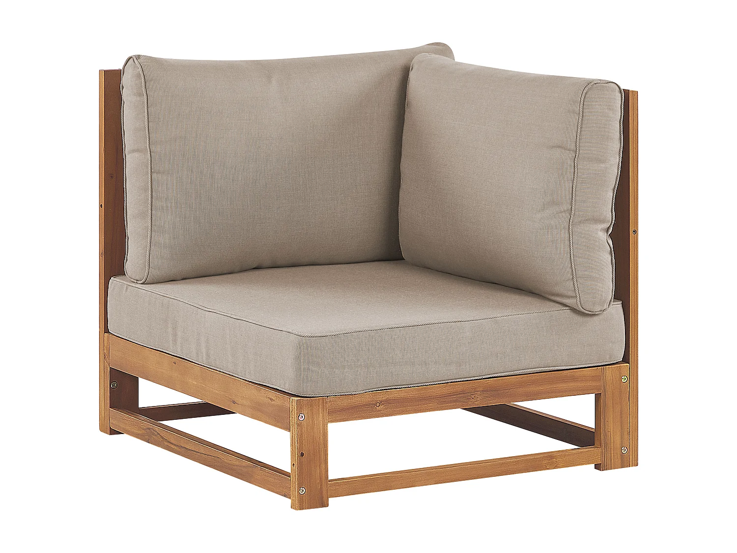 Canapé d'angle de jardin 2 places TIMOR Bois d'acacia certifié Marron clair