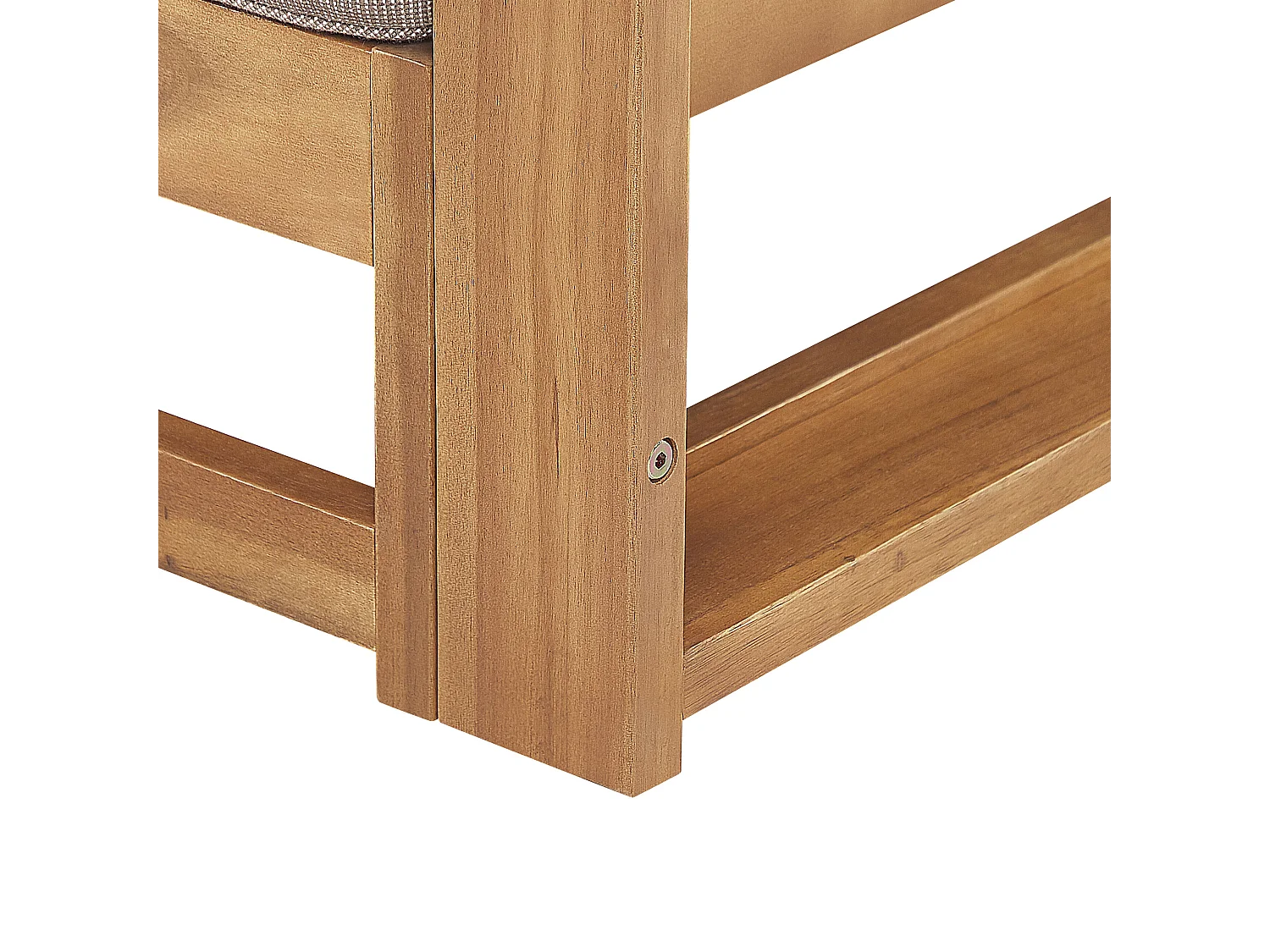 Canapé d\'angle de jardin 2 places TIMOR Bois d\'acacia certifié Marron clair