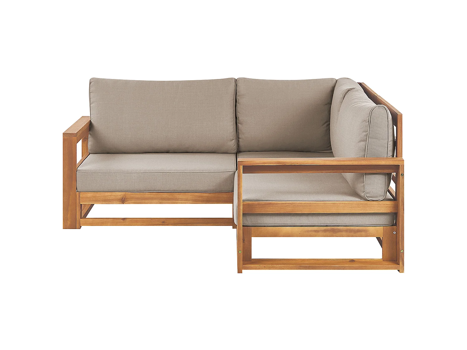 Canapé d'angle de jardin 2 places TIMOR Bois d'acacia certifié Marron clair