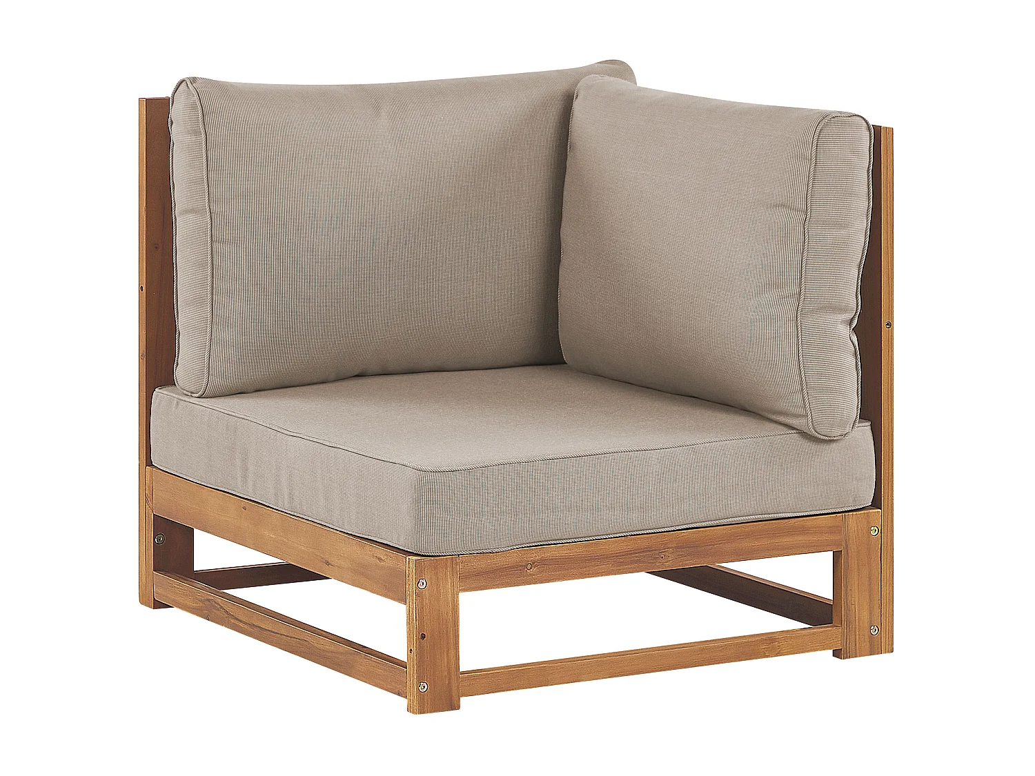 Canapé d'angle de jardin 2 places TIMOR Bois d'acacia certifié Marron clair