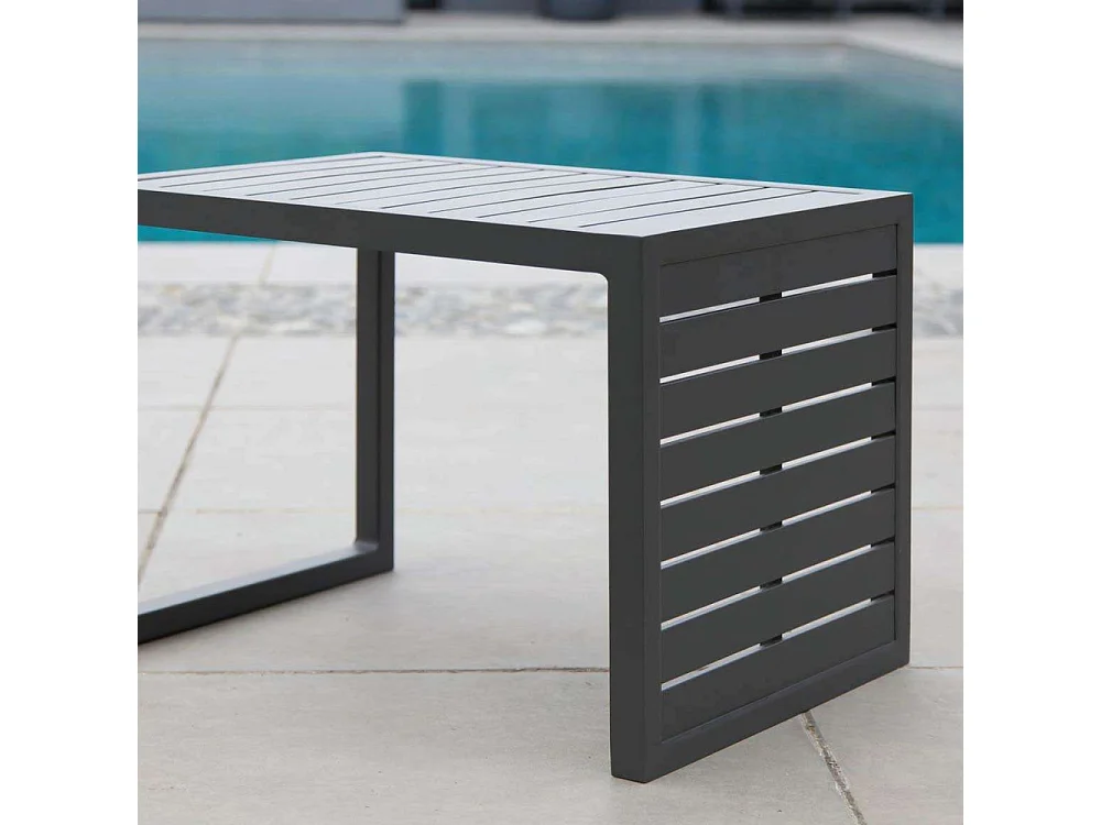Table basse de jardin en aluminium 2 positions Lou