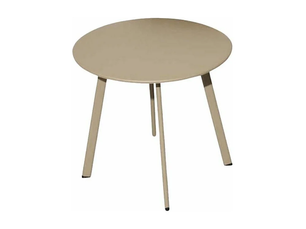 Table basse de jardin en acier Massai 40 cm Sable