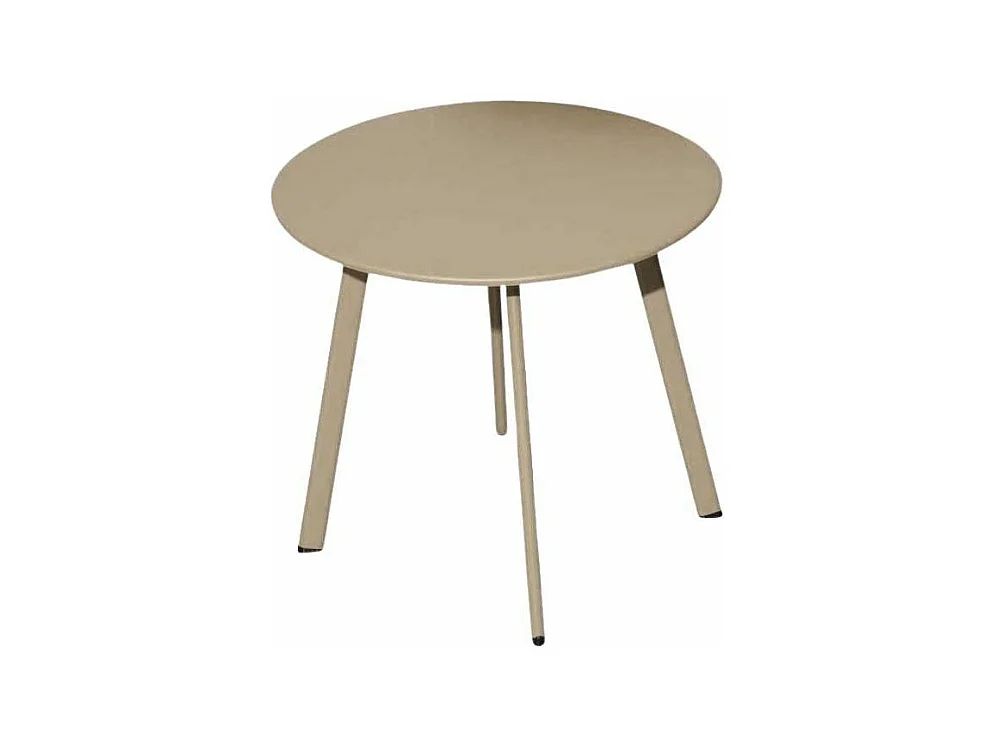 Table basse de jardin en acier Massai 40 cm Sable