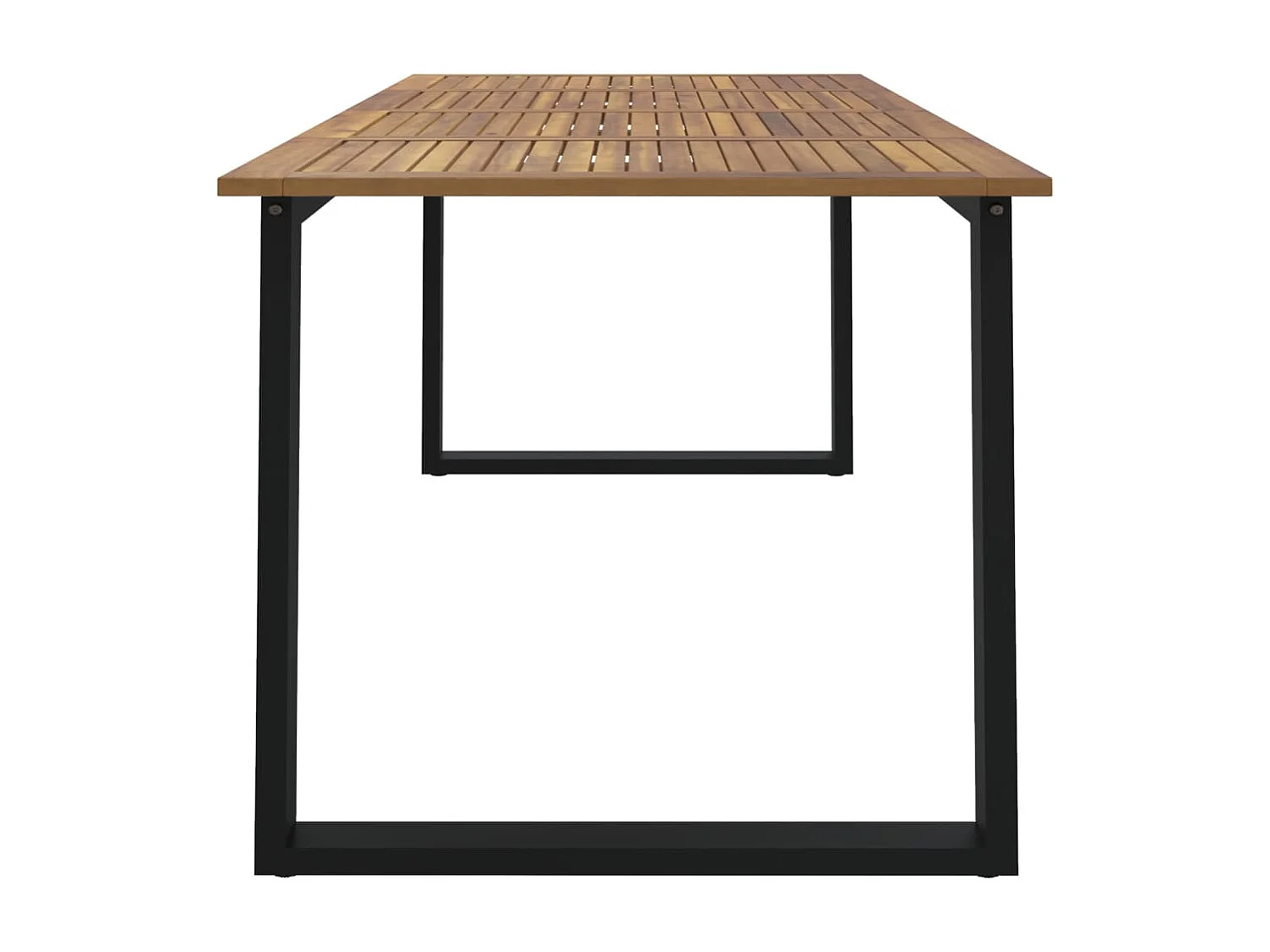 Table de jardin et pieds en forme de U 180x90x75 cm bois acacia