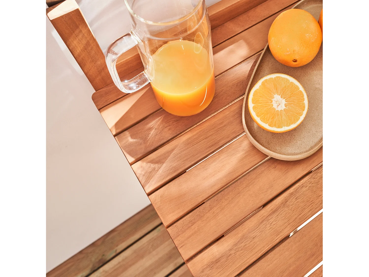 Tavolino in legno, rettangolare, pieghevole, 70x50cm, marrone naturale